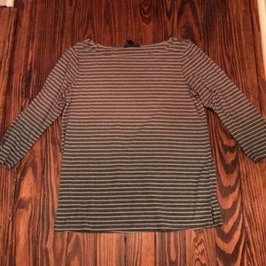 Forever 21 purple stripe 3/4 sleeve top